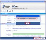 Screenshot for split PST software