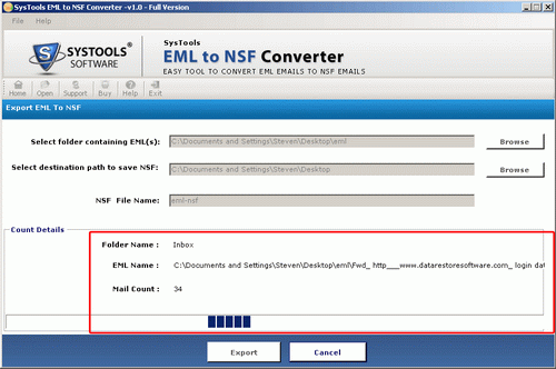How to Convert EML to NSF File 2.2